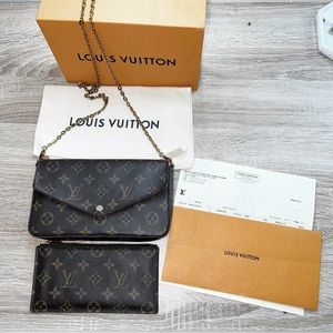 LOUIS VUITON MONOGRAM Félicie Pochette AUTHENTIC